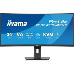 iiyama 34 Business UQHD USB-C Dock - Elevate Your Productivity with Stunning Visuals and Seamless Connectivity | XCB3497WQSNP-B1